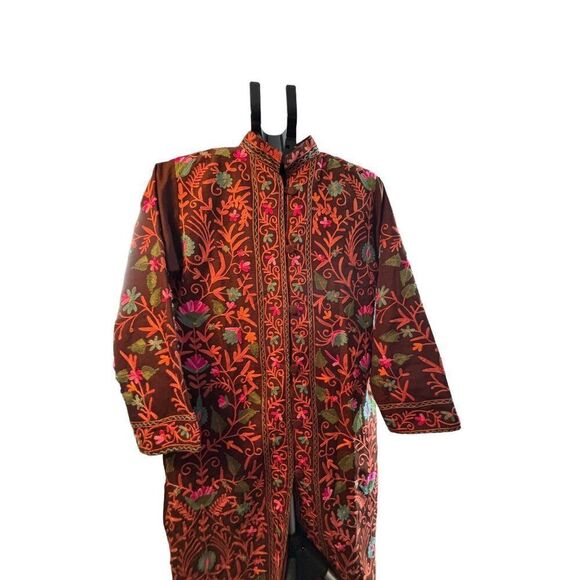 Amazing Vintage Beautiful Antique Eastern Indian KashmirI Floral Handmade Multi - Picture 4 of 11